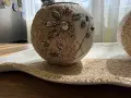 комплект поставка за чаени свещи с поднос-листо, снимка 8
