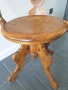 Стар дървен стол на винт/регулируем/с подлакътници/дърворезба/83см, снимка 4