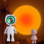 LED прожекторна лампа астронавт,слънчев залез,USB +акумулаторна батерия, снимка 18