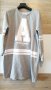 Лот 2 артикула-тениска и + Анурак суичър рокля туника пуловер сив спортен с щампа, макси размер ХХЛ, снимка 1 - Туники - 35809962