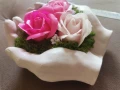 Красив сувенир от гипс с декорация рози, снимка 4