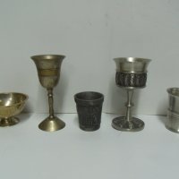 № 6968 лот - 5 броя стари метални чашки - различни видове , снимка 1 - Други ценни предмети - 40594309
