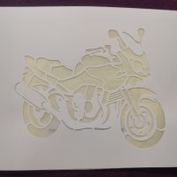 Мотор Мотоциклет стенсил шаблон спрей торта украса бисквитки фондан силиконов шаблон, снимка 1 - Други - 34113403