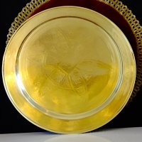 Арабски бронзов поднос със сребро и мед. , снимка 8 - Антикварни и старинни предмети - 39781288