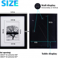Нов Комплект 4 броя рамка за снимки от масивно дърво монтаж на стена, снимка 3 - Други - 36300789