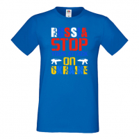 Мъжка тениска RUSSIA STOP YOUR ATTACK ON UKRAINE, снимка 2 - Тениски - 36124609