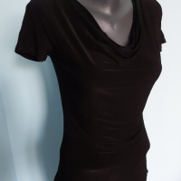 Еластична блузка с набрано деколте - turtule neck / унисайз , снимка 2 - Корсети, бюстиета, топове - 14728454