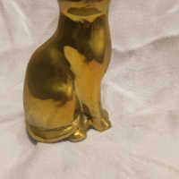 Бронзова статуетка на котка, снимка 3 - Антикварни и старинни предмети - 44735938