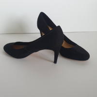 Черни Papaya велурени обувки размер 41, снимка 2 - Дамски обувки на ток - 44666796