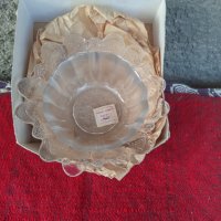 Оловен кристал-купа и чиния от соца НОВИ., снимка 7 - Чинии - 33884782