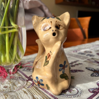 Порцеланова котка-касичка, снимка 1 - Антикварни и старинни предмети - 44803588