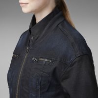 Ново и НАМАЛЕНО! G-star Raw MIDGE DENIM BOMBER Дамско Дълго Яке Размер S/М, снимка 4 - Якета - 34613048