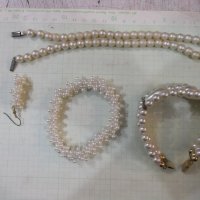 Комплект от изкуственни перли /гердан, гривни-2 бр. и обеци/, снимка 9 - Бижутерийни комплекти - 40725998