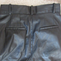 Н&M-7/8 дамски черен кожен панталон размер 38 UK 10, снимка 8 - Панталони - 44602976