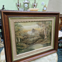 Много красива антикварна френска картина емайл , снимка 2 - Антикварни и старинни предмети - 44838274