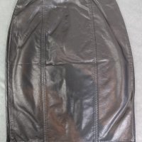 Vinceotto S кожена пола с цип по цялата дължина, снимка 5 - Поли - 39585048