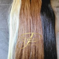 100 % естествена коса на стикери за удължаване и сгъстяване, снимка 4 - Аксесоари за коса - 41311703