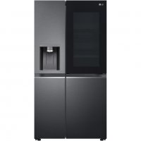 Хладилник Side by Side LG GSXV91MCAF, 635 л, Total No Frost, Диспенсър за вода, Instaview, Поставка , снимка 3 - Хладилници - 40095609