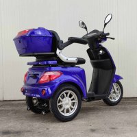 Луксозна едноместна електрическа триколка модел VISTA T408 в син цвят, снимка 6 - Мотоциклети и мототехника - 41852001