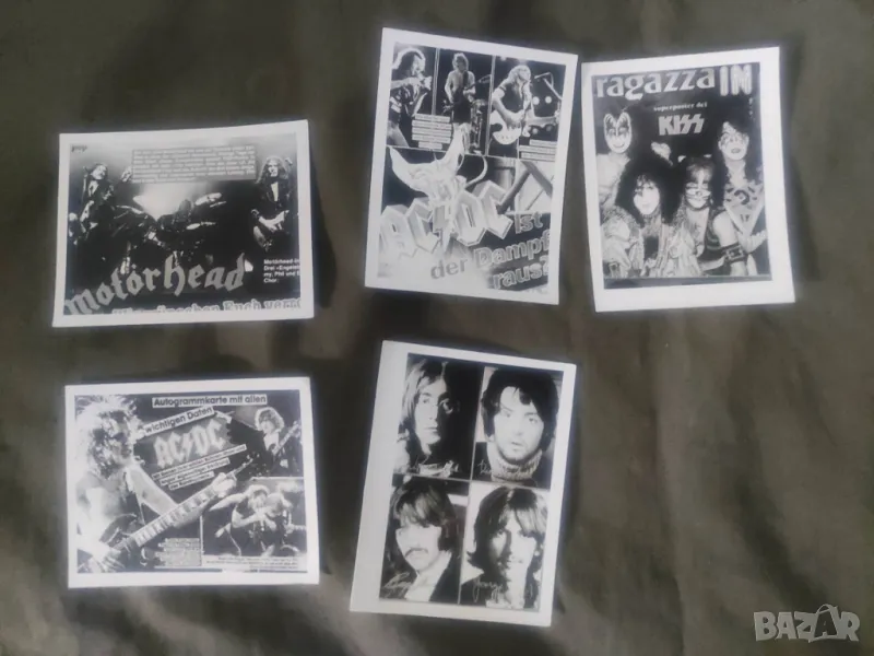 Продавам панайджирски картички : Бийтълс, Моторхед, Кидс,Ас/ДС, снимка 1