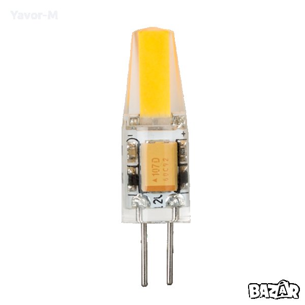 LED Лампа, 1.5W, G4, 4000K, 12 V DC, Неутрална светлина, COB, Ultralux - LPG41540, снимка 1