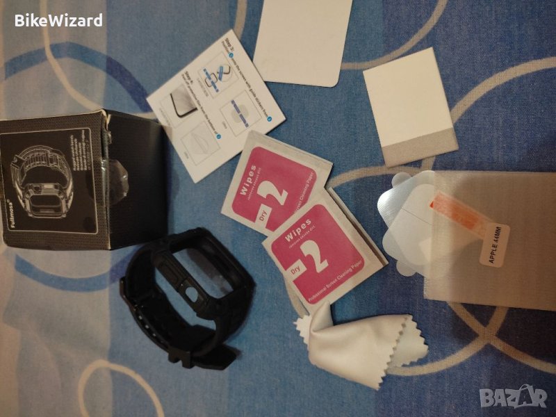 Fullmosa силиконова каишка с протектор за часовника за Apple Watch 4/5/6/SE 41mm. НОВО, снимка 1