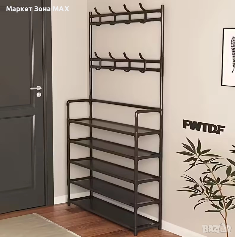 Здрава метална стойка – органайзер за дрехи и обувки, снимка 1