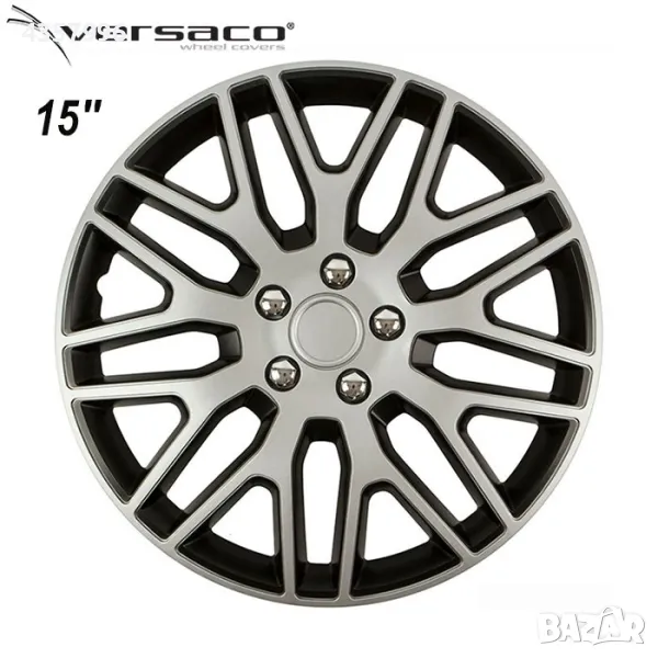 Тасове за джанти 15'' Versaco Dakar Silver/Black, снимка 1