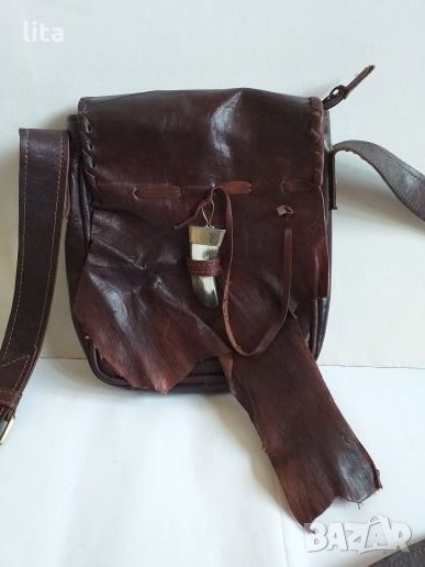 Кожена чанта ръчна изработка, снимка 1