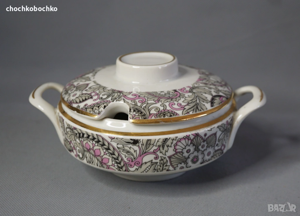 Стара порцеланова купа Български Порцелан Изида Кашмир , снимка 1