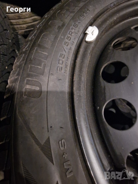 Продавам джанти с гуми железни 16 с 205/55/16 зимни, снимка 1