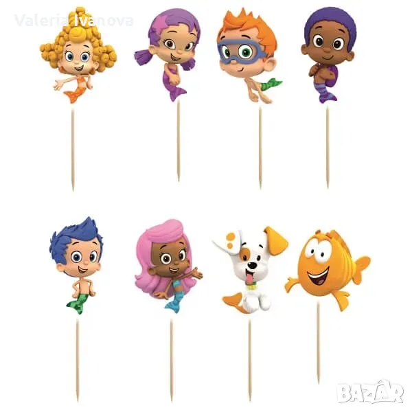 Комплект топери Рибки Гупи, 8 броя Код: 10009, снимка 1