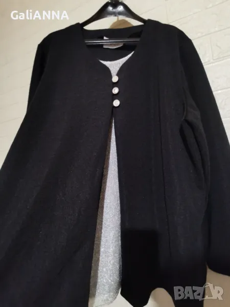 СТРАХОТНА ЕЛЕГАНТНА ТУНИКА-САКО 2 В 1  3XL-4XL, снимка 1