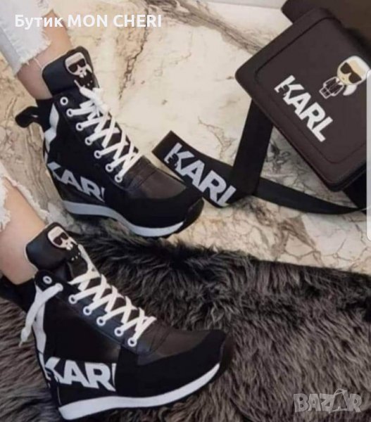 Дамски маратонки Karl Lagerfeld със скрита платформа в Дамски ежедневни ...