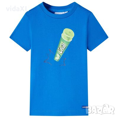 Детска тениска, яркосиня, 128（SKU:11847, снимка 1