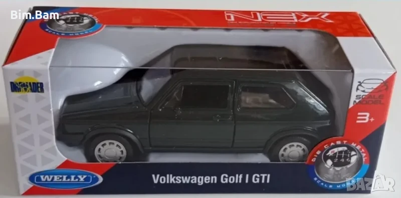 Колекционерска метална количка Volkswagen Golf I GTI / WELLY, снимка 1