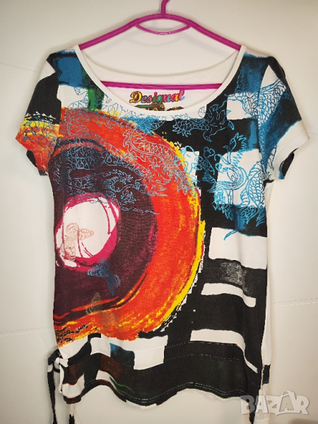 Desigual, тениска, дамска блуза с къс ръкав, XL, снимка 1