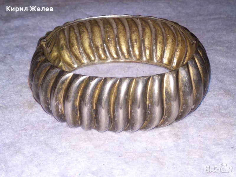 ПОСРЕБРЕНА МАСИВНА СТИЛНО ОРНАМЕНТИРАНА ВИНТИДЖ ГРИВНА от БЛАГОРОДНА СТОМАНА 70681, снимка 1