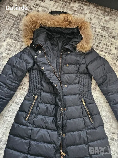 Дамско елегантно яке с естествен пух, снимка 1