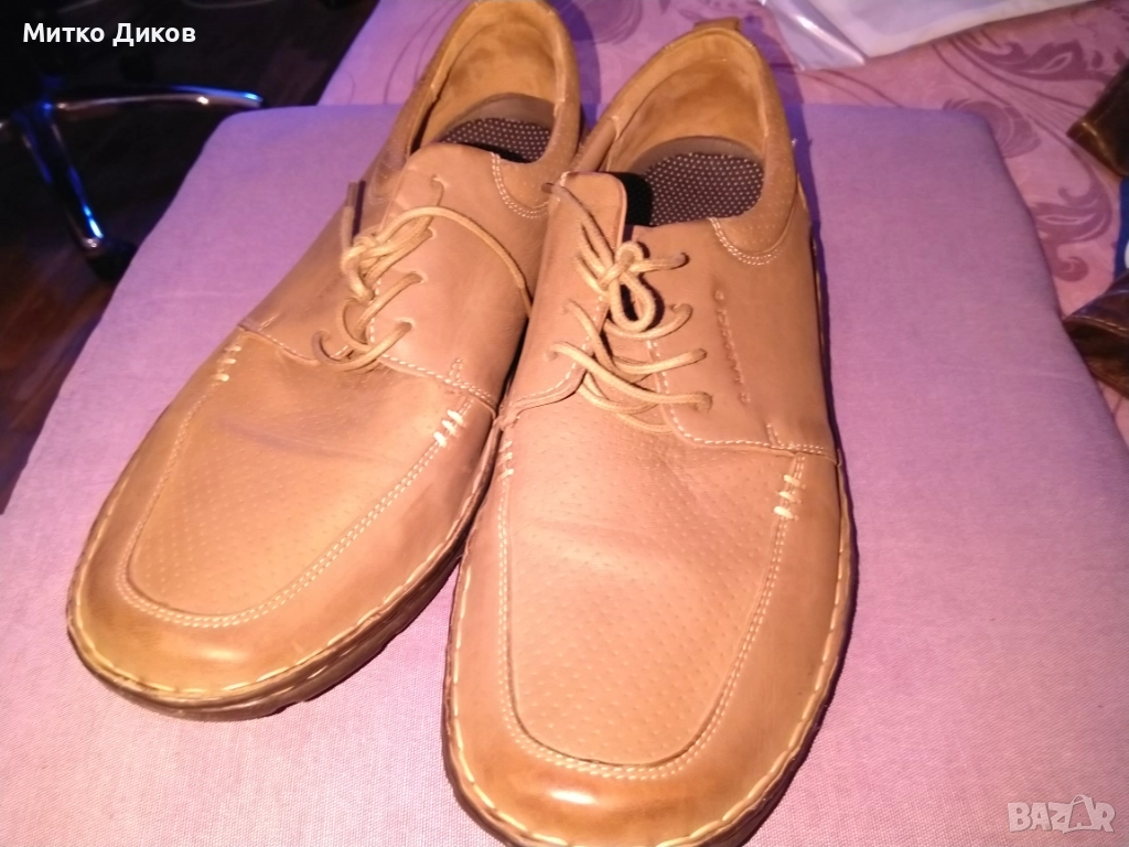 Маркови обувки Lasocki нови стелка 293мм-№44 естествена кожа, снимка 1