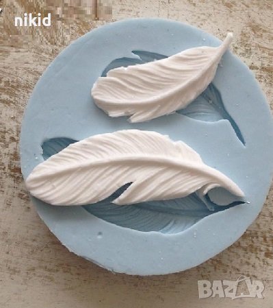 2  перца пера перо силиконов молд форма фондан, снимка 1