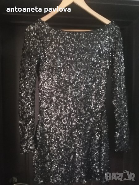 Рокля с пайети и по-дълбок гръб, снимка 1