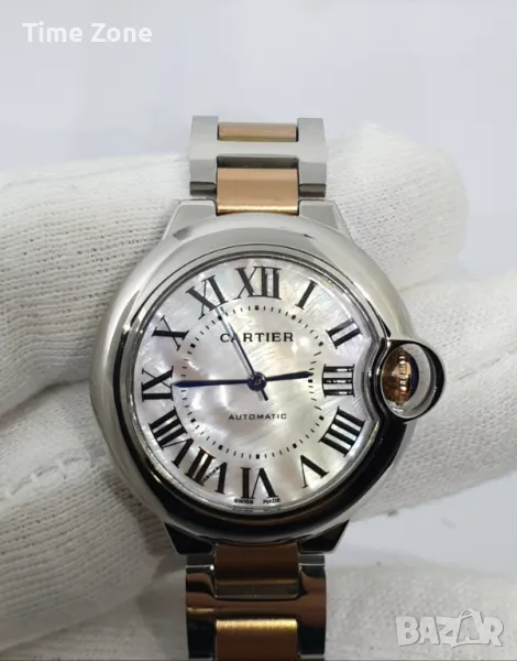 Cartier Ballon Bleu 33mm Steel & Pink Gold MOP Dial Automatic Дамски Различни Варианти, снимка 1