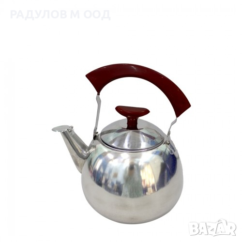 Свирещ чайник с цедка за чай 1 литър / 70787, снимка 1