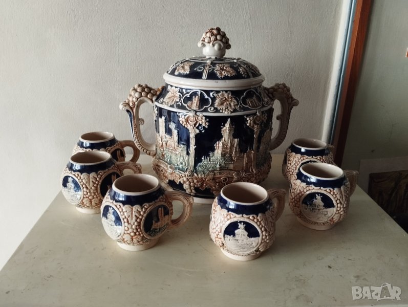 стар керамичен сервиз за буле, снимка 1