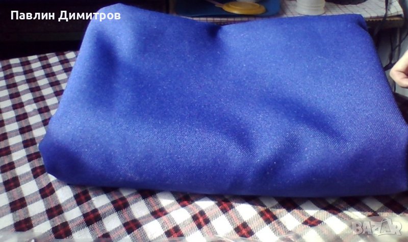 Плат Габардин ,цвят син ,бордо,черен бял    , снимка 1