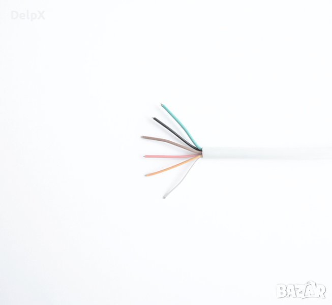 Кабел шестжилен за аларми бял 6x0,2mm2, снимка 1