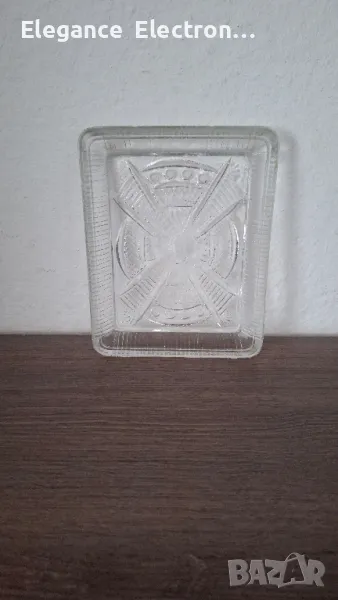 Малка стъклена бонбниера 14см, снимка 1