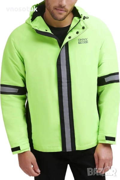 Мъжко яке DKNY Taslan Performance с качулка и светлоотразителни детайли размер XXL, снимка 1
