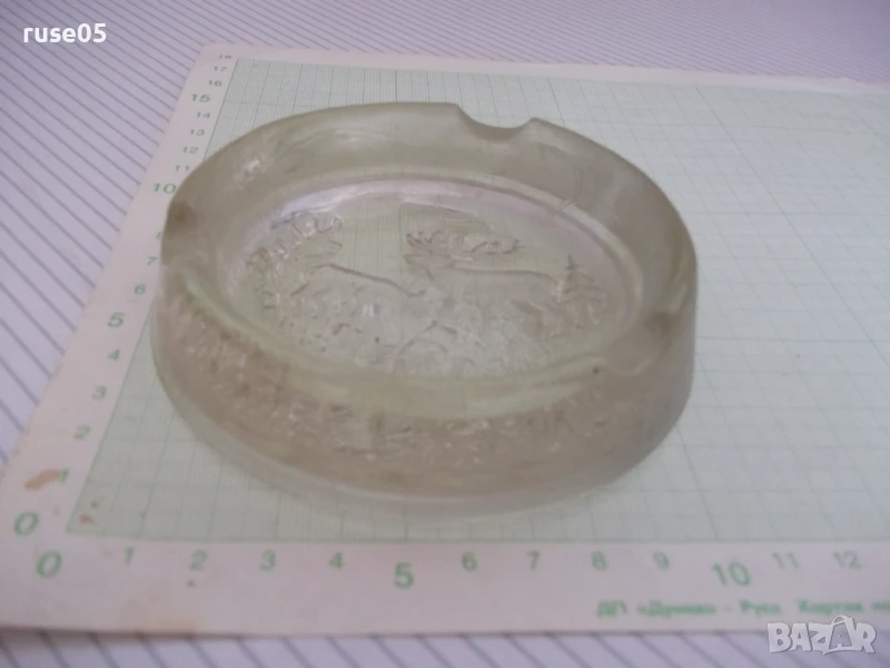 Пепелник стар стъклен, снимка 1